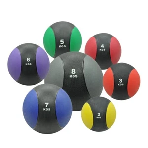 2+3+4+5+6+7+8kg Commercial Rubber Medicine Ball Set / Gym Fitness Exercise Ball - Picture 1 of 8