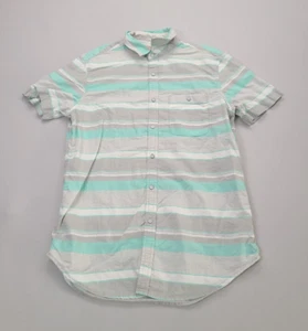 Free Planet Shirt Mens Medium Gray Button Up Casual Comfort Outdoors - Picture 1 of 7