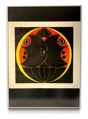 Manfred Degenhardt - Farbholzschnitt Papier - Handsigniert - gerahmt Acrylglas - Bild 1 von 4