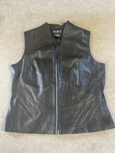 Chaleco de Cuero para Mujer Negro L 12 Metal Motociclista Steampunk Punk Retro Rock - Imagen 1 de 6