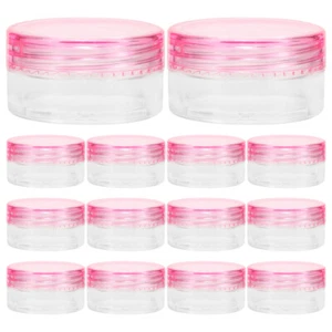 Contenedores de crema recargables estuche transparente vacío tarro de cosméticos de plástico frascos redondos para olla - Imagen 1 de 12