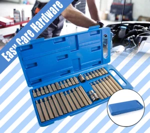 40 Pcs Allen Torx Hex Key Star Spline Bit Set Blow Molded Case 3/8" & 1/2" NEW - Picture 1 of 11