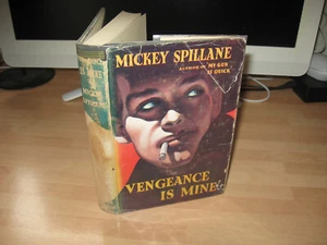 Mickey Spillane Vengeance Is Mine rare 1951 UK 1st Barker HB/DJ 3rd Mike Hammer - Picture 1 of 10
