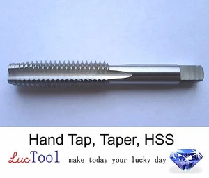 7/16-14 UNC Hand Tap Taper GH3 Limit 4 Flute HSS Taper Chamfer Bright Threading - Picture 1 of 7