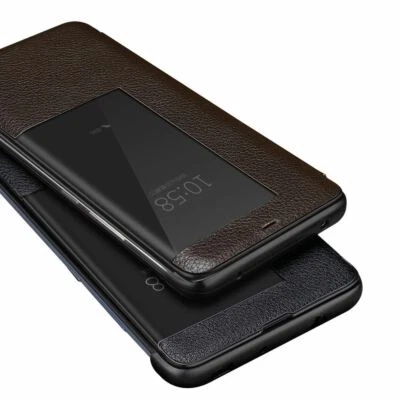 Funda de cuero de lujo abatible Smart-View para llamadas para Huawei Mate 20 Pro 20X 5G Foto 1 de 4