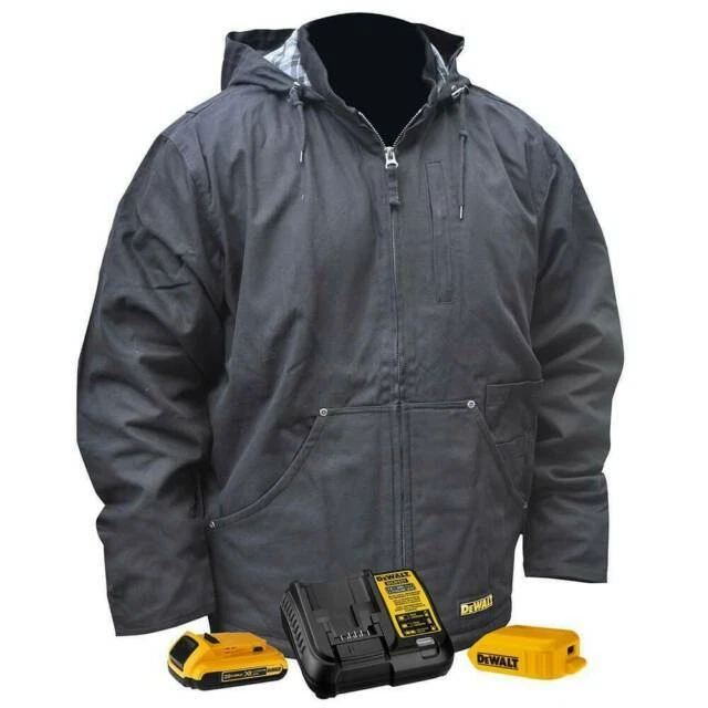 DEWALT DCHJ076ABD1XL Men's Heated Work Jacket Kit, X-Large - Black