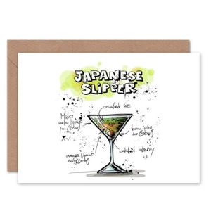 Japanischer Slipper-Cocktail Freundschaftskarte - Bild 1 von 4