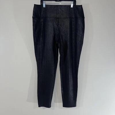 NWT APT 9 Mid-Rise Stretch Knit Leggings Tummy Control Black Size Large Snake - Image 1 of 4