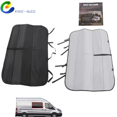 4 Season UV Protection Sliding Door Window Cover For 2015-2022 Ford Transit Van - Image 1 of 4