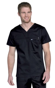 Neu mit Etikett Landau Herren Stretch Ripstop V-Ausschnitt Oberteil - GRAPHIT - SMALL - Bild 1 von 3