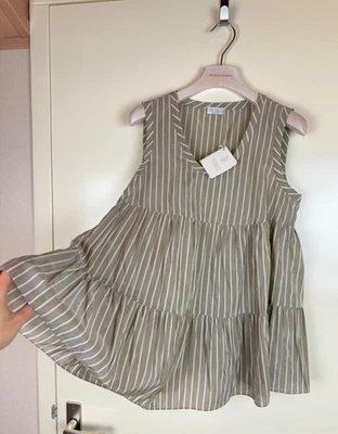 BRUNELLO CUCINELLI NWT Silk Cotton Lightweight Sleeveless Blouse Striped Top S - Image 1 of 4