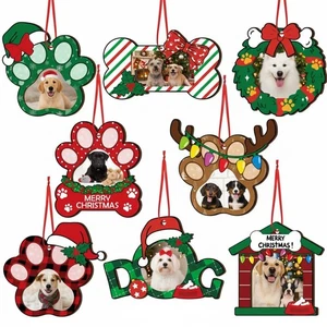 16 Stück Weihnachten Bilderrahmen Ornamente Holz Weihnachtsmann Schneemann Schneeflocke P... - Bild 1 von 7