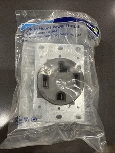Leviton Industrial Flush Mount Shallow Single Outlet Black 30Amp R10-00278-S00 - Picture 1 of 2