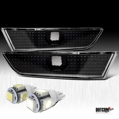 Fit Black 2003-2007 Infiniti G35 2Dr Side Marker Lights w/ 5-SMD LED Bulbs Lamps - Image 1 of 4