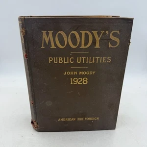 Moody's Public Utilities John Moody 1955 Rare Financial Books 2253 Pages - Foto 1 di 14