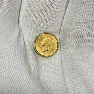 1851-P $1 Gold Liberty Coronet One Dollar 90% Philadelphia Type 1 AGW 0.0484 toz - Picture 1 of 3