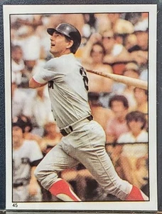 1981 Topps Carl Yastrzemski Mini Sticker #45 Boston Red Sox HOF OF/1st Baseman - Picture 1 of 2