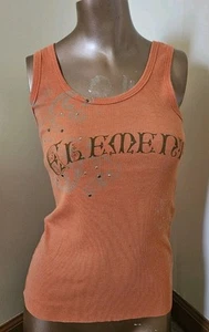 Camiseta sin mangas acanalada ELEMENT para mujer - naranja - S - patinadora vintage Y2K - Imagen 1 de 6