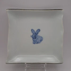 Small plate Japanese pottery Rabbit Retro Antique Display - Picture 1 of 11