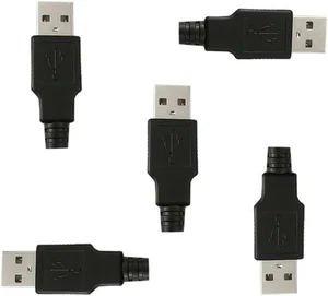 Pack 5 Connecteurs Prise USB de Remplacement 4 Broches Type A pour Ventilateur Bande LED - Photo 1 sur 5