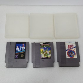 3 NES Nintendo Games Ninja Turtles TMNT, Gyromite, Bases Loaded 2 Tested Case