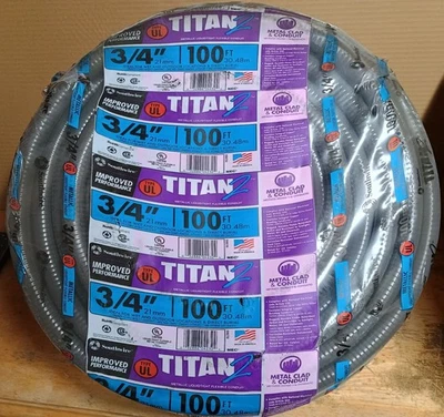 100英尺Southwire Titan 2,3/4英寸金属液密柔性直接埋葬管道 — 第 1/4 张图片