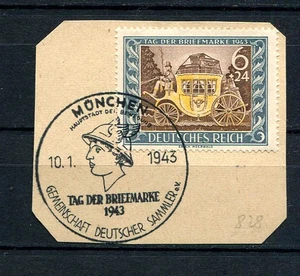 German Reich WW II : Nazi Stamp day 1943 - B 215 - fancy cancel Munich - used - Picture 1 of 1
