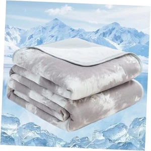 Cooling Comforter Queen Size, Cooling Blankets for Queen(90"*90") Light Gray - Picture 1 of 8