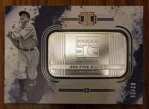 Goose Goslin Panini Impeccable HOF 1 oz .999 Silver Bar #02/25. Senators Twins - Picture 1 of 2