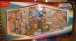 Pokemon TCG SV Prismatic Evolutions Lucario EX & Tyranitar EX Premium Collection - Picture 1 of 6