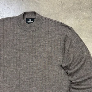 Vintage Toskanischer Pullover Herren L Made In Italy Merinowollmischung Strickpullover Opa - Bild 1 von 8