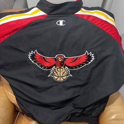 Authentic Vintage 1998 Atlanta Hawks ChampionNBA Team-Issued Warm-Up Jacket Sz46 - Image 1 of 4