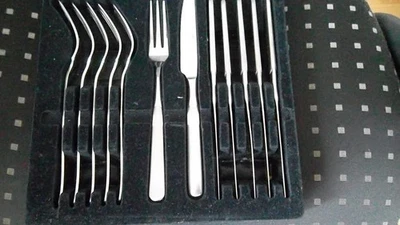 Steak-Besteck für 6 Personen, Edelstahl, sehr gut erhalten - Bild 1 von 3
