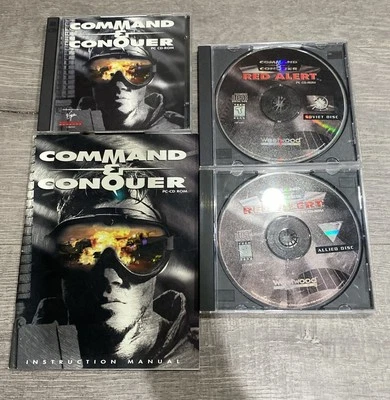 Command & Conquer 1 w/ Manual (PC 2-Disc CD-ROM) & Red Alert (PC 2-Disc CD-ROM) - Image 1 of 4