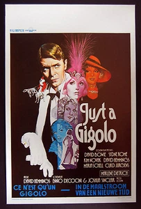 DAVID BOWIE – JUST A GIGOLO – ORIGINAL 1978 BELGIAN MOVIE POSTER – NEAR MINT - Picture 1 of 5