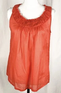 NWOT Banana Republic Semi-Sheer Coral Tank Top Size S Sleeveless, 100% Cotton - Picture 1 of 7