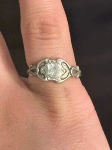 EGYPTIAN HANDMADE 800 STERLING SILVER Egyptian scarab Ring 2.75 gr SIZE 6 - Picture 1 of 2