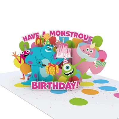 PopPay 3D Card Disney Pixar Monsters Monstrous Birthday - Image 1 of 4