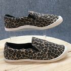 Mad Love Shoes Womens 12 Kasandra Slip On Sneakers Brown Fabric Leopard NEW