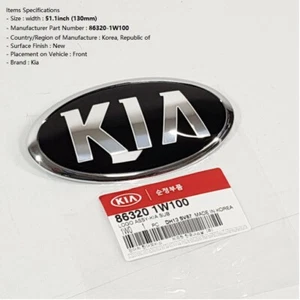 Car EMBLEM FRONT GRILLE for(KIA)/ KIA > RIO UB (ORIGINAL) > 86320-1W100 - Picture 1 of 1