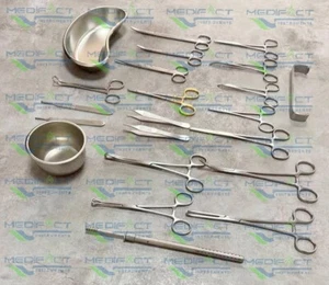 Basic General Surgery Instruments Set of 21Pcs German Grade surgical Instruments - Picture 1 of 3
