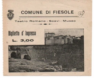ww 55 FIESOLE Biglietto ingresso TEATRO ROMANO - ticket - 1950 circa - Imagen 1 de 1
