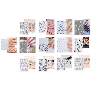 10 Hojas Hágalo Usted Mismo Uñas Decoración Personalidad Manicura Manicura Pegatinas Brillo - Imagen 1 de 18