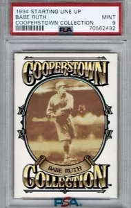 1994 STarting Line Up Cooperstown Collection Babe Ruth HOF PSA 9 5045 - Picture 1 of 1