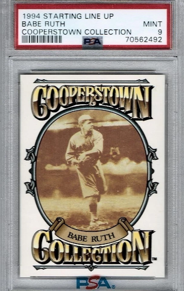 1994 STarting Line Up Cooperstown Collection Babe Ruth HOF PSA 9   5045 - Image 1 of 1