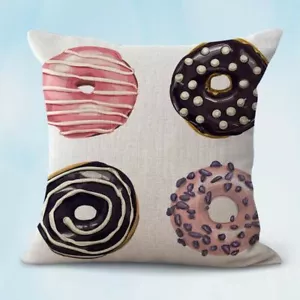 doughnut donut cushion decorative pillow case and throws - Picture 1 of 2