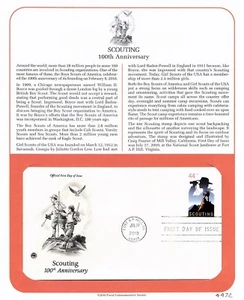 First Day Cover, Postal Commemorative Society 2010, Scouting Anniversary 4472 - Picture 1 of 2
