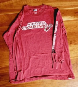 Arizona Cardinals Shirt Size Extra Large Red Long Sleeve Graphic NFL Football - Picture 1 of 11
