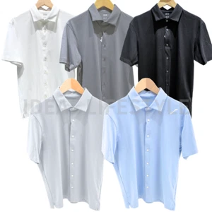 UNIQLO AIRism Cotton Full Open Polo Shirt S-4XL Cool-Touch Men 475370 NWT - Picture 1 of 18