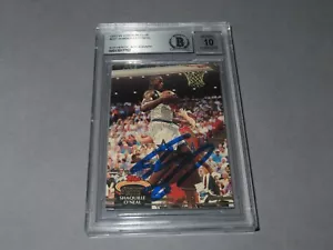 Tarjeta Beckett Beckett Bas 1992-93 Topps Stadium Club 1992-93 firmada #247 Certificado de Autenticidad 1A - Imagen 1 de 8